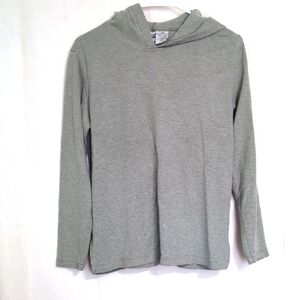 Capacity Knits Sage Green Cotton Blend Hooded Sweatshirt Size Large